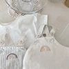Summer Newborn Infant Baby Girls Boy Streak Romper Muslin Sleeveless Rainbow Rompers T-shirt Kids Onepiece Fashion Baby Clothing 5