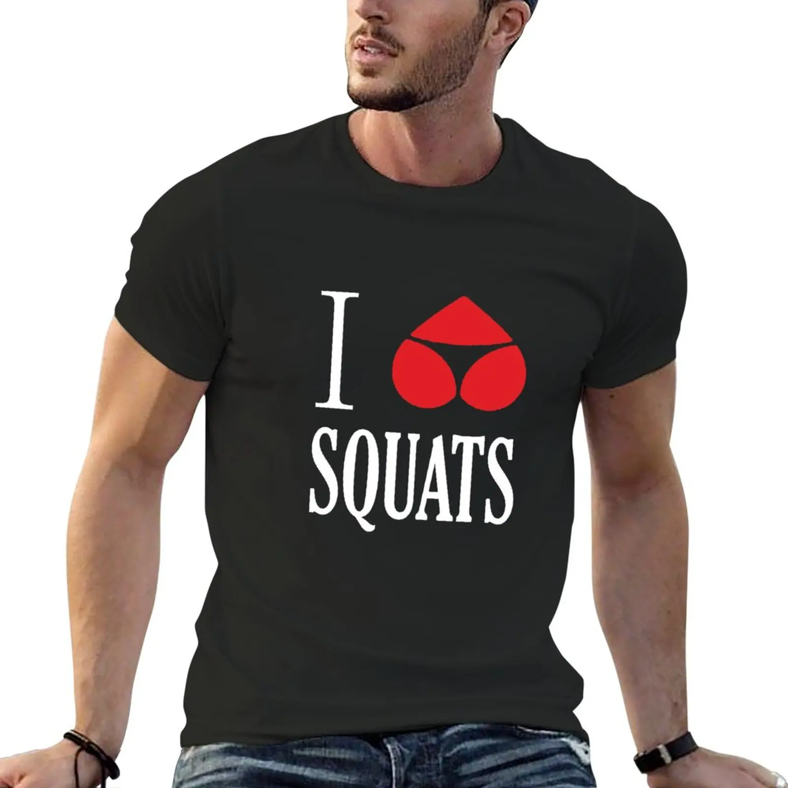 

I Heart Squats Butt Thong T-Shirt summer top vintage clothes mens t shirt graphic