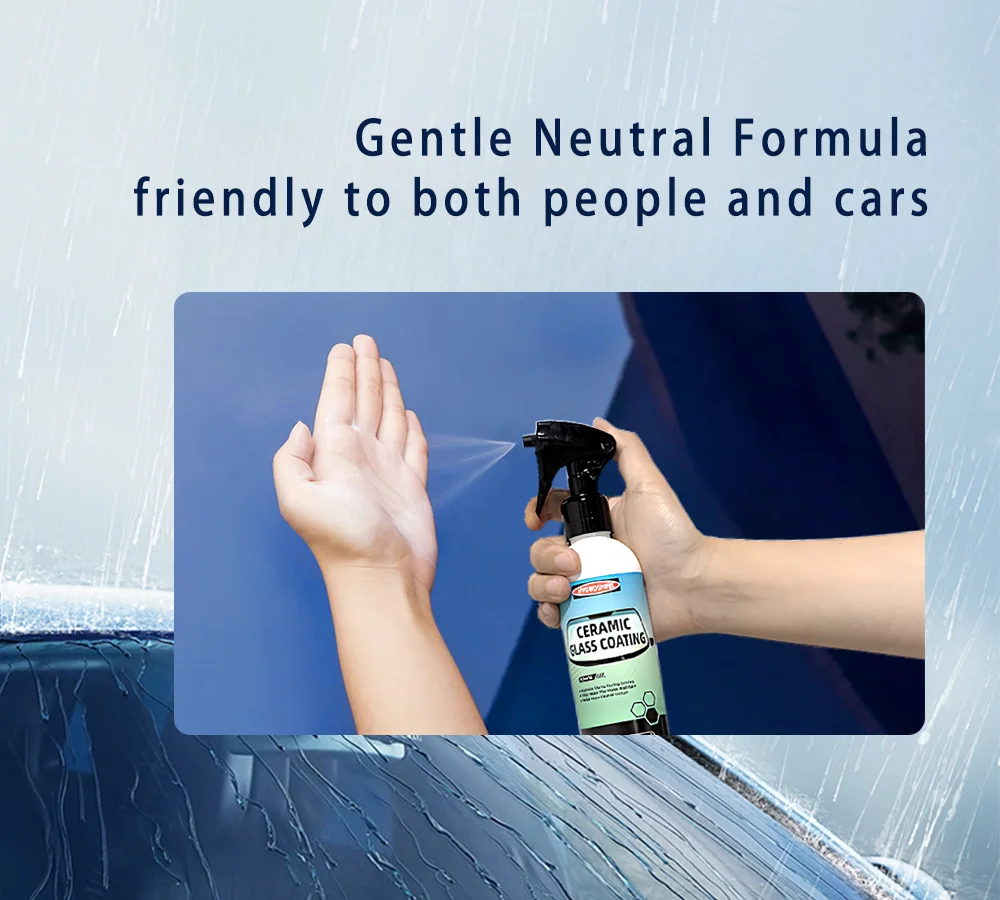 Hydroshine Keramik-Glasbeschichtung, Anti-Regen-Wasserabweisendes Spray, hydrophobes Auto, chemisches Detail – Detail 7