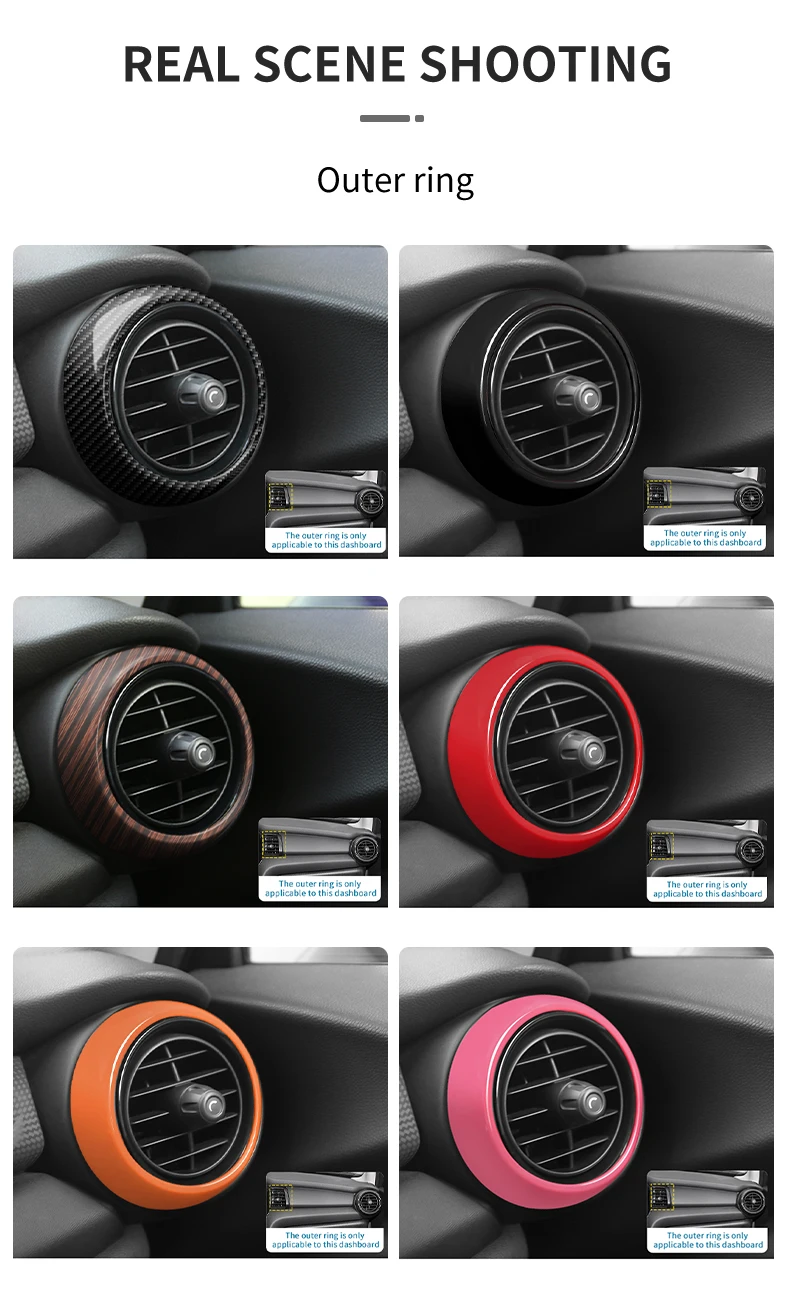 Für Mini Cooper S JCW F56 F55 F57 2014-2021 Auto Lüftungsring Abdeckung ABS Gehäuse Dekor Aufkleber Auto Zubehör – Detail 11