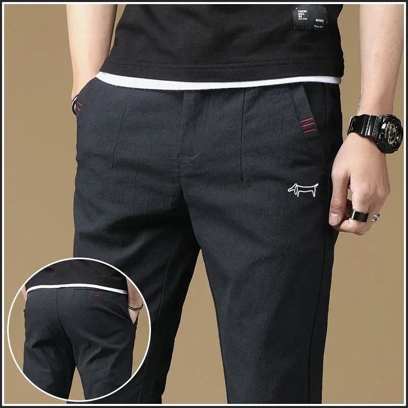 

Spring Autumn Men's Black Golf Wear Pants High Quality Elasticity Fashion Casual Tennis Pant Breathable Sports Trousers Clothing
