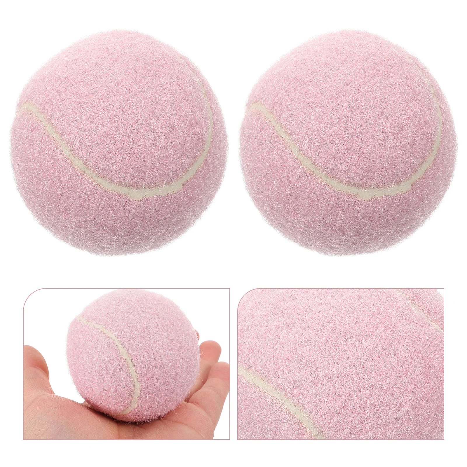 2 Pcs Tennis Toys Beginner Practice for Player Ball Girl Playing Rubber Starter Balls Training Badminton Racket