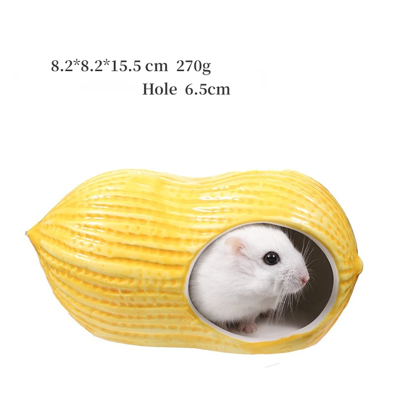 Pottery Hamster House Pet Bed Hideout Hut Hamster Gerbil House Guinea Pig Nest Sleeping Bed Ceramic