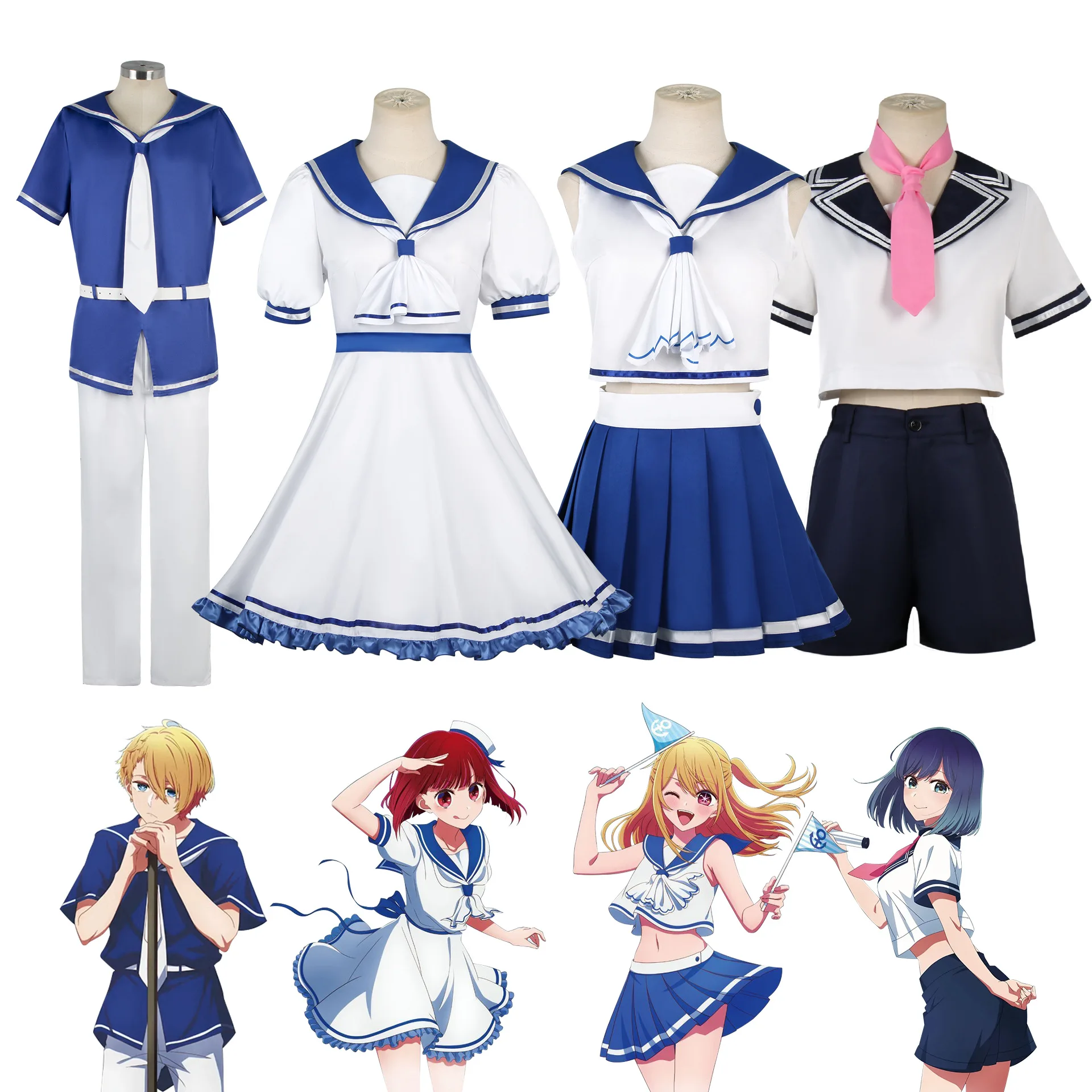 

OSHI NO KO Ai Hoshino Cosplay Costume Lolita Dress Skirt Halloween Carnival Anime clothes For Girl Women