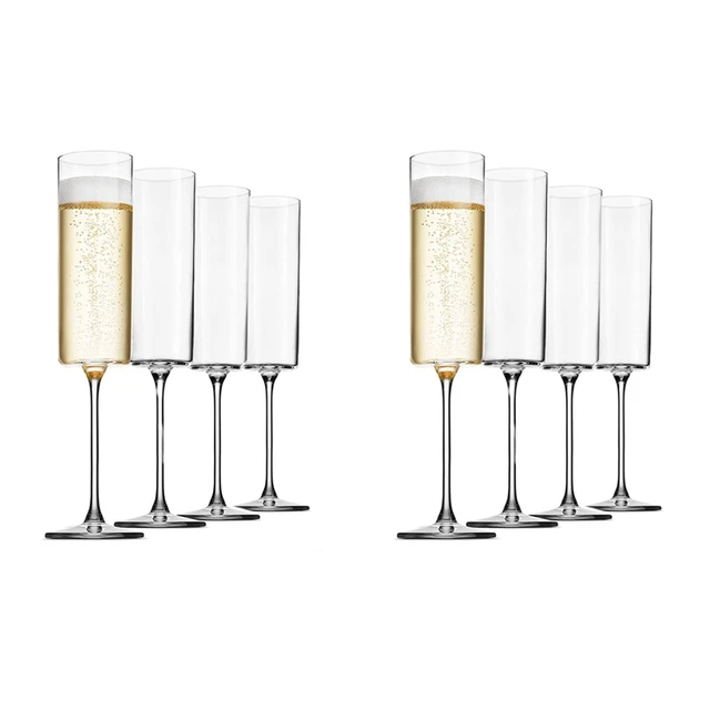 Set of 6 Square Champagne Flutes