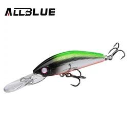 ALLBLUE NightFog Sinking Minnow Fishing Lure - Long Casting Artificial Bait for Freshwater Rockfishing (Color B)