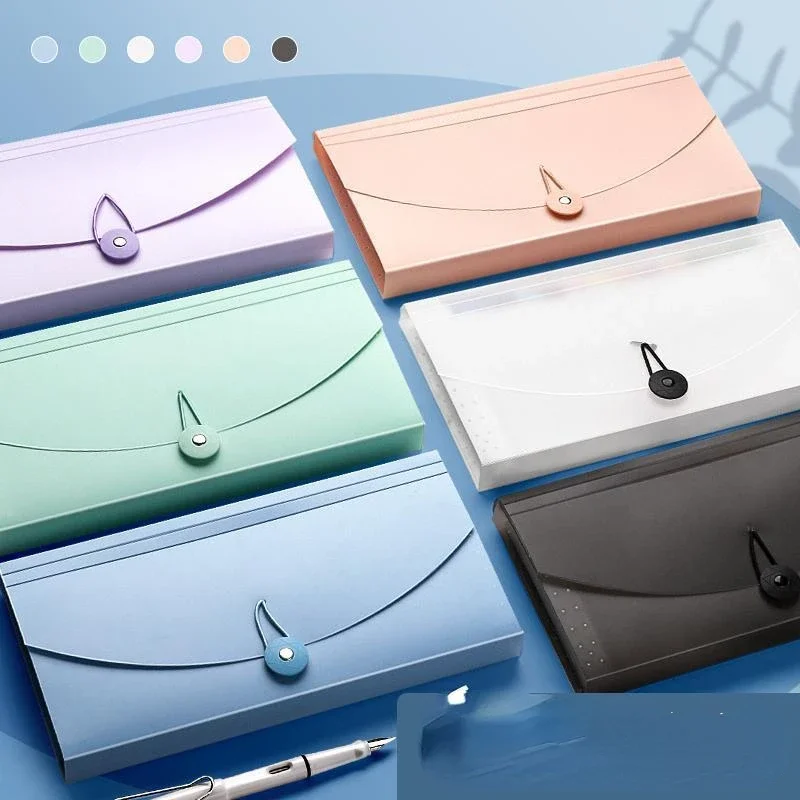 1pcs File Folder Document Bag File Storage Bags 13 Pockets Multifunction Card Holder Organizer Bill Expanding Folder