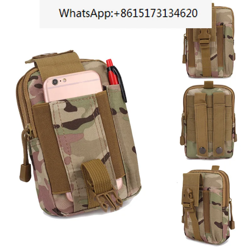 

Маленькая поясная сумка Mountaineering из ткани Оксфорд для мужчин, военная камуфляжная уличная спортивная мобильный телефон поясная сумка