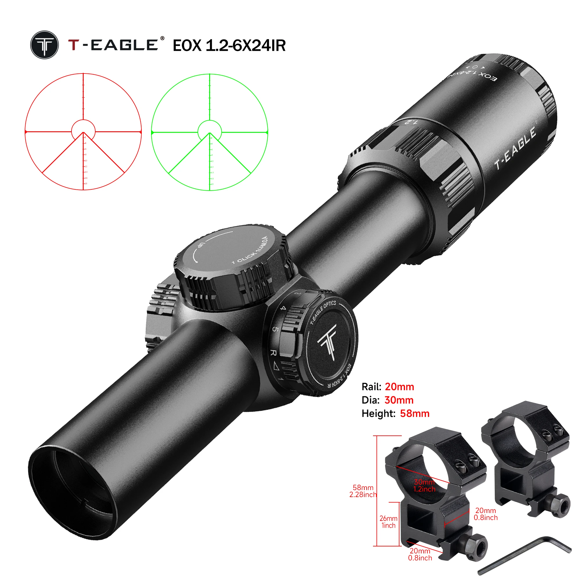  slider image of Tactical EOX1.2-6 X24 IR