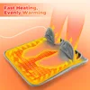 Electric Foot Heating Pad Universal Soft Plush Washable Feet Foot Warmer Heater Foot Warming Mat for Winter Home Room Office Use 2
