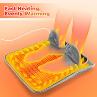 Electric Foot Heating Pad Universal Soft Plush Washable Feet Foot Warmer Heater Foot Warming Mat for Winter Home Room Office Use 2