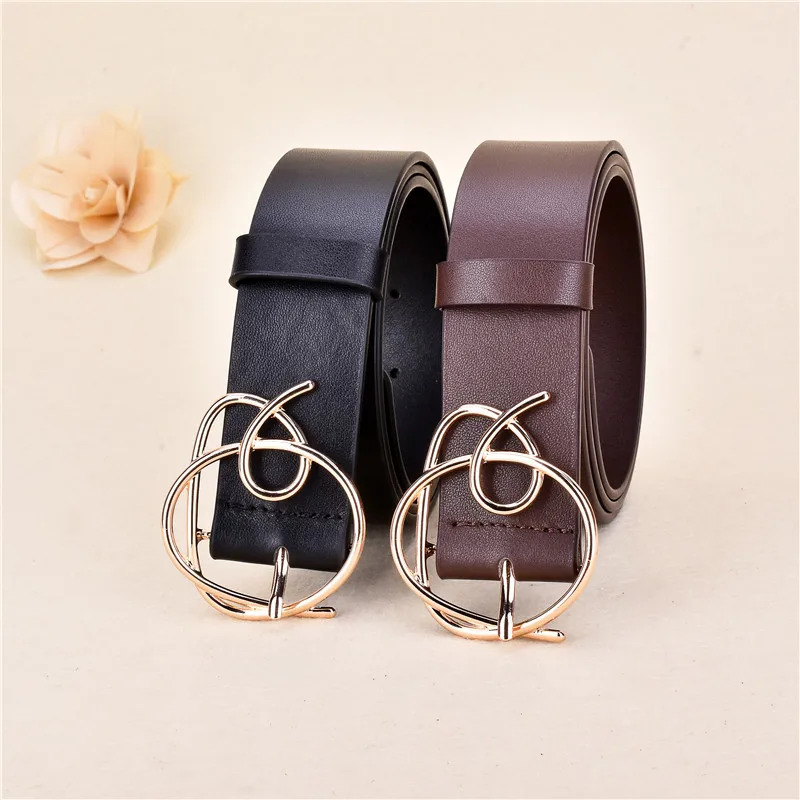 

Trendy Design, Personalized Artistic Lines, Original Genuine Leather Retro, Personalized Women's Belt, Limited Edition