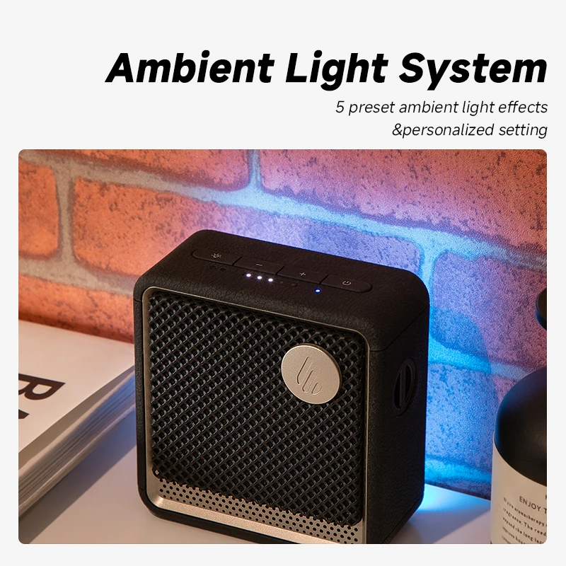 Edifier ES20 Portable Bluetooth Speaker Wireless Speaker IP67 Waterproof Light Effects Outdoor Speakers Deep Bass with Mic 3