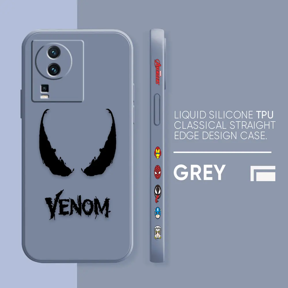 thumbnail image 1 of Case For VIVO IQOO 5 7 8 9 10 11 Pro 5G Z6 Z7 NEO3 5 5S 6 7 Colour Simple Liquid Silicone Case Marvel Comics Venom, 1 of 5