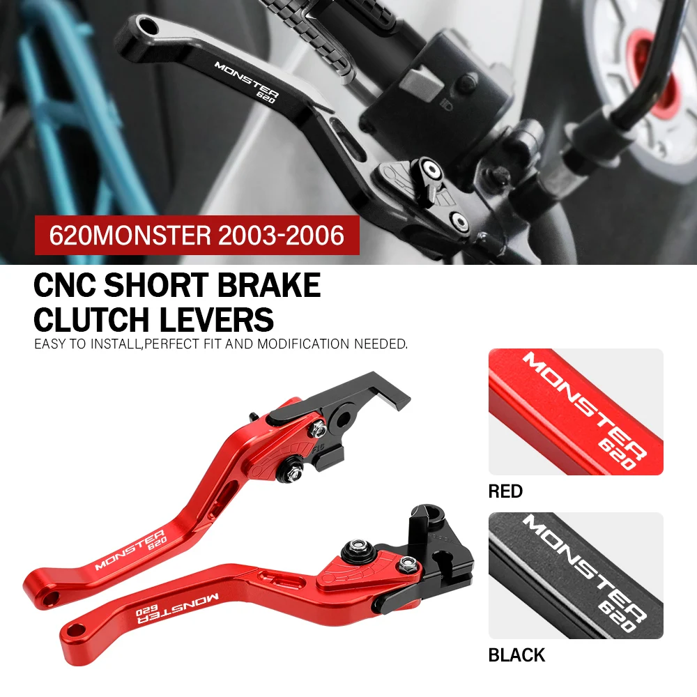 Per Ducati 620 Monster 2003 2004 2005 2006 620 Monster Accessori Moto Cnc Leve Frizione Freno Corto Logo