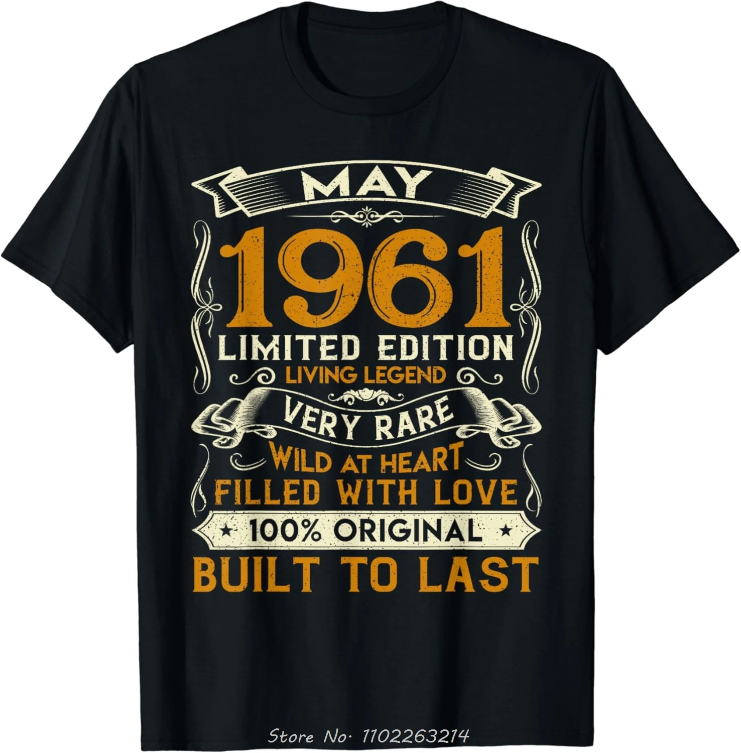 Vintage 1961 Oversized Men's Cotton T-Shirt – Birthday Edition