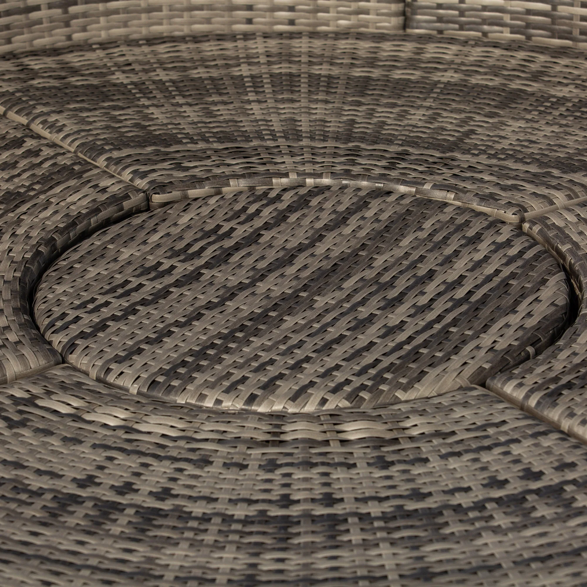 Outdoor Convertible Daybed, 4Pc Furniture Set, Sofa, Coffee Table, Chairs, Gray - Image 6