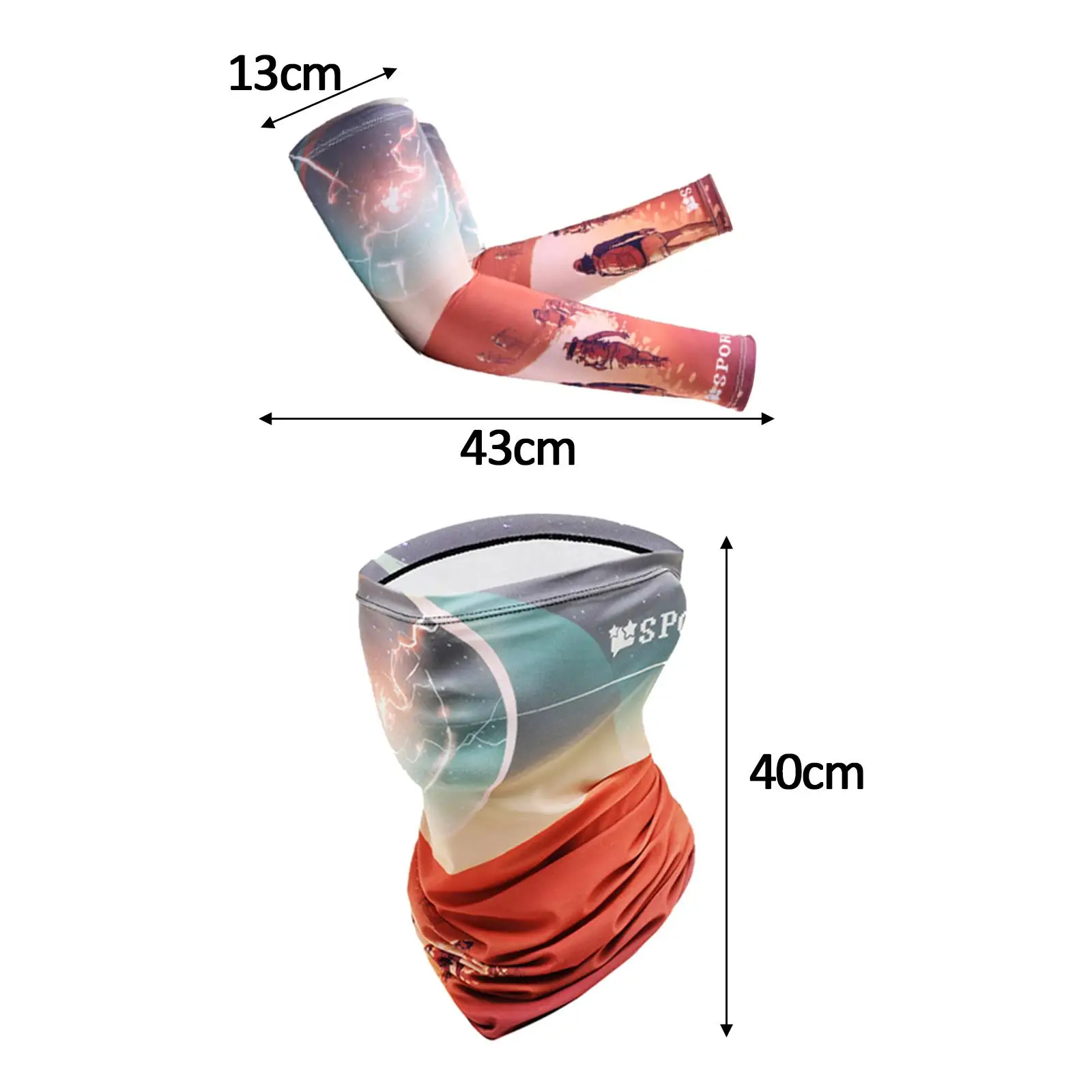 Arm Sleeves Neck Gaiter Sun Protection for Summer Face Cover Arm Sleeves Neck Gaiter Sun Protection for Summer Face Cover