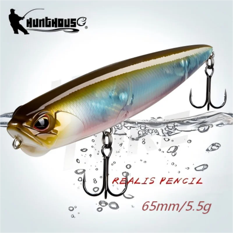 Hunthouse REALIS BLEISTIFT 65 mm/5,5 g Topwater schwimmender Angelköder Schwimmen Crankbait Whopper Pesca Kunstköder Stickbait LW510