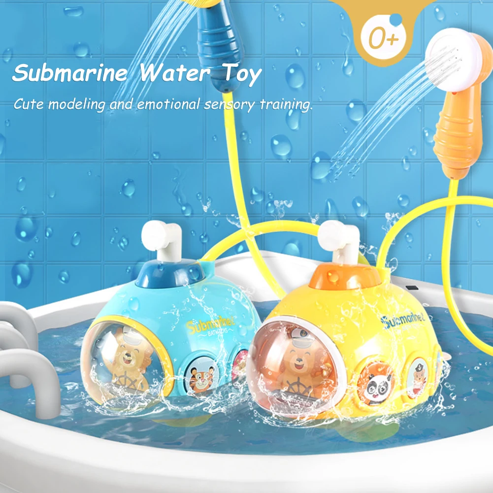 Electric Submarine Water Spray Toys Baby Bath Toys Water Game Spray