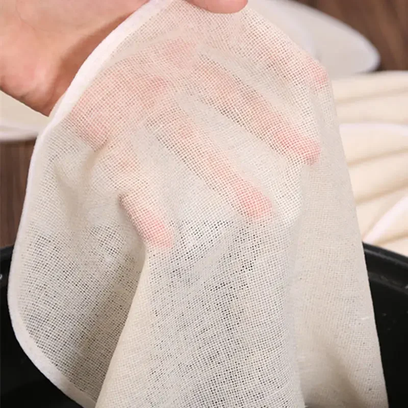 5Pcs 28CM Pure Cotton Steamer Cloth Household Drawer Cloth Steamed Rice And Bun Mat Round Cotton Gauze Kitchen steamer cloth