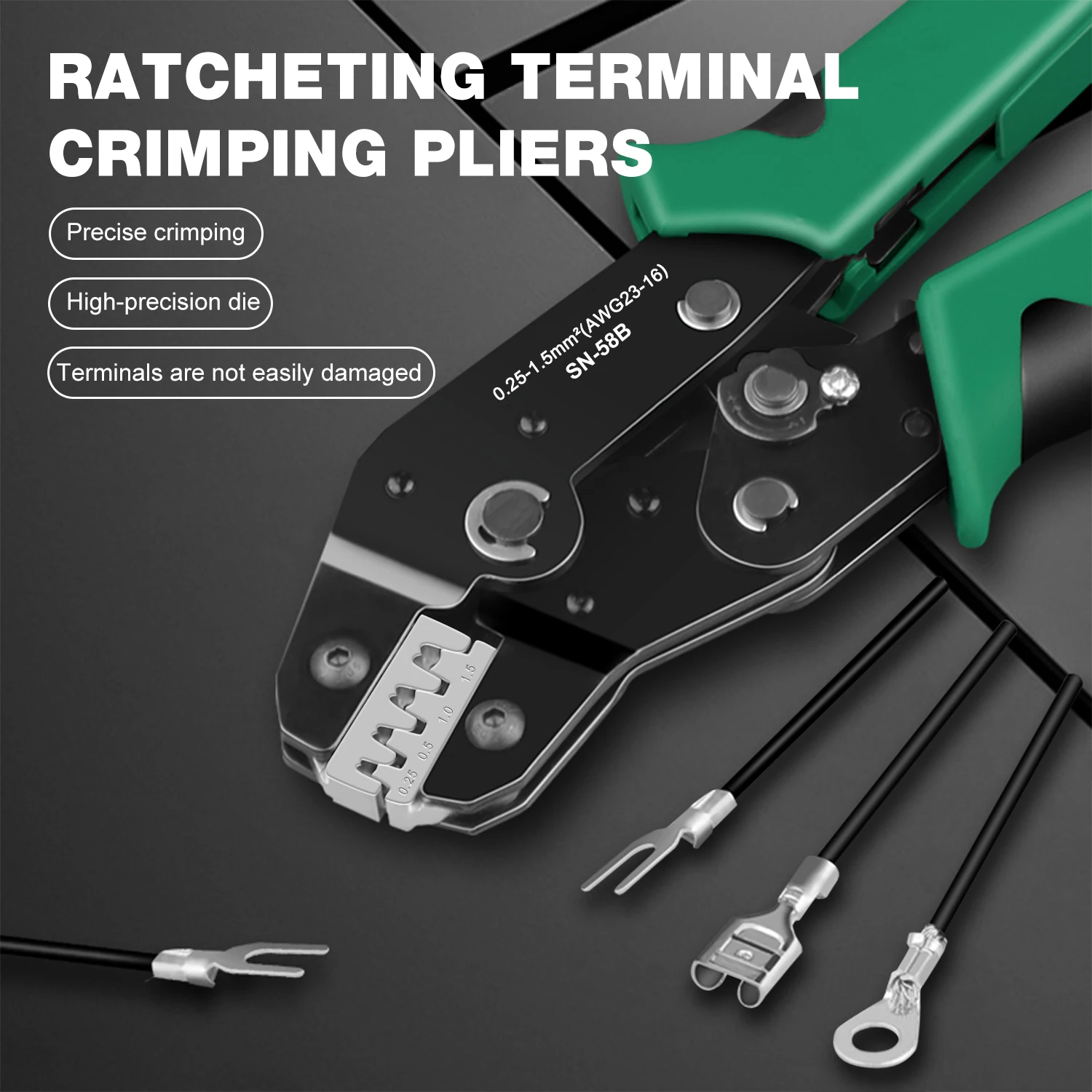 Hand Crimping Tool Wire Ratchet Crimping Plier XH2.54/DuPont2.54/2.8/4.8/6.3 JST Terminals Crimper SN-58B