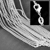 10 pièces plusieurs modèles de bijoux de mode de qualité supérieure en argent Sterling 925 16-30 pouces chaînes de collier avec fermoirs à homard en gros 3