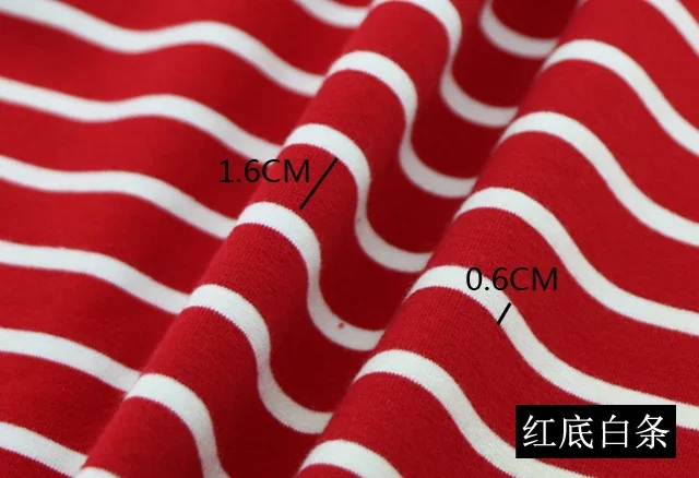 High Elastic 95% Thick Cotton Yarn Dyed Stripe Fabric for Seasonal Sewing and Clothing - 170x50cm