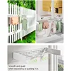 Wall Mounted Clothes Drying Rack, Foldable Wall Mount Laundry Drying Rack Folding Indoor, 5 Rods, 31.5", White 5