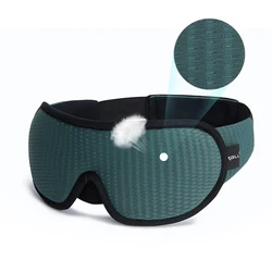 Ultra - Comfort 3D Contoured Sleep Mask - Breathable & Smooth Eye Shade for Relaxation and Travel (Green)