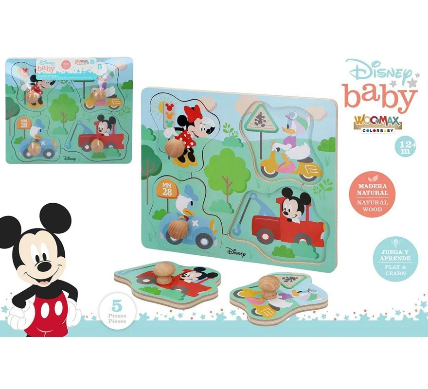 Puzzle Madera Encajables Mickey y Minnie 29X25 cm Mickey y Minnie/Minnie Mouse Puzzles Infantiles| | -