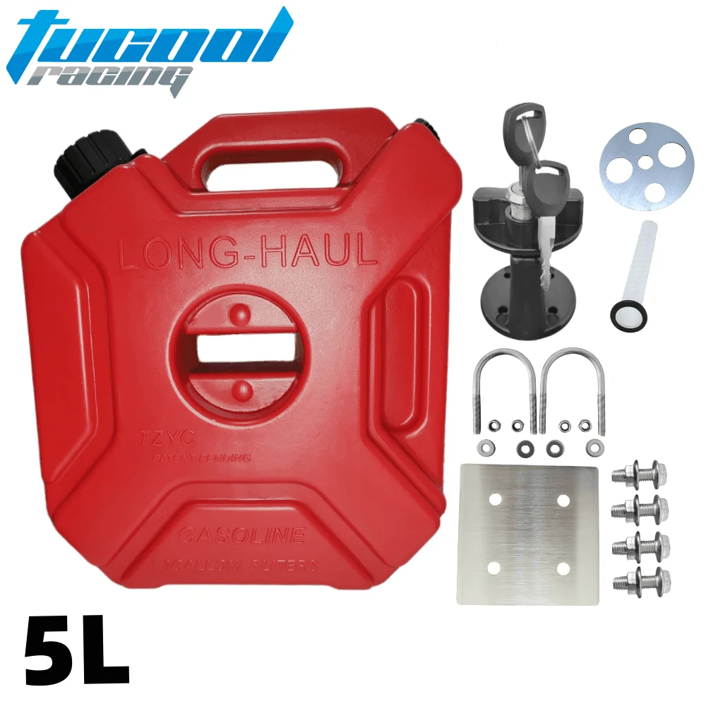 Lockable 3L 5L Fuel Tanks Plastic Petrol Cans Car Jerry Can Mount