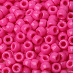 Set of 100 Luminous Acrylic Pony Beads - Large Hole Spacer Beads for DIY Crafts, Jewelry, Bracelets, and Hair Accessories (None Luminous 7)
