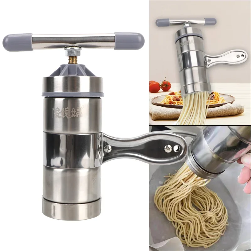 Stainless Steel Making Spaghetti Press Pasta Machine Manual Noodle Maker Fruits Juicer with Pressing Moulds Multifunctional
