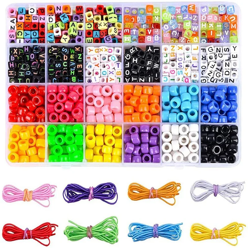 

Letter Beading Bracelet Making Kit Letter Beading Craft Pony Beads DIY Jewelry Making Supplies