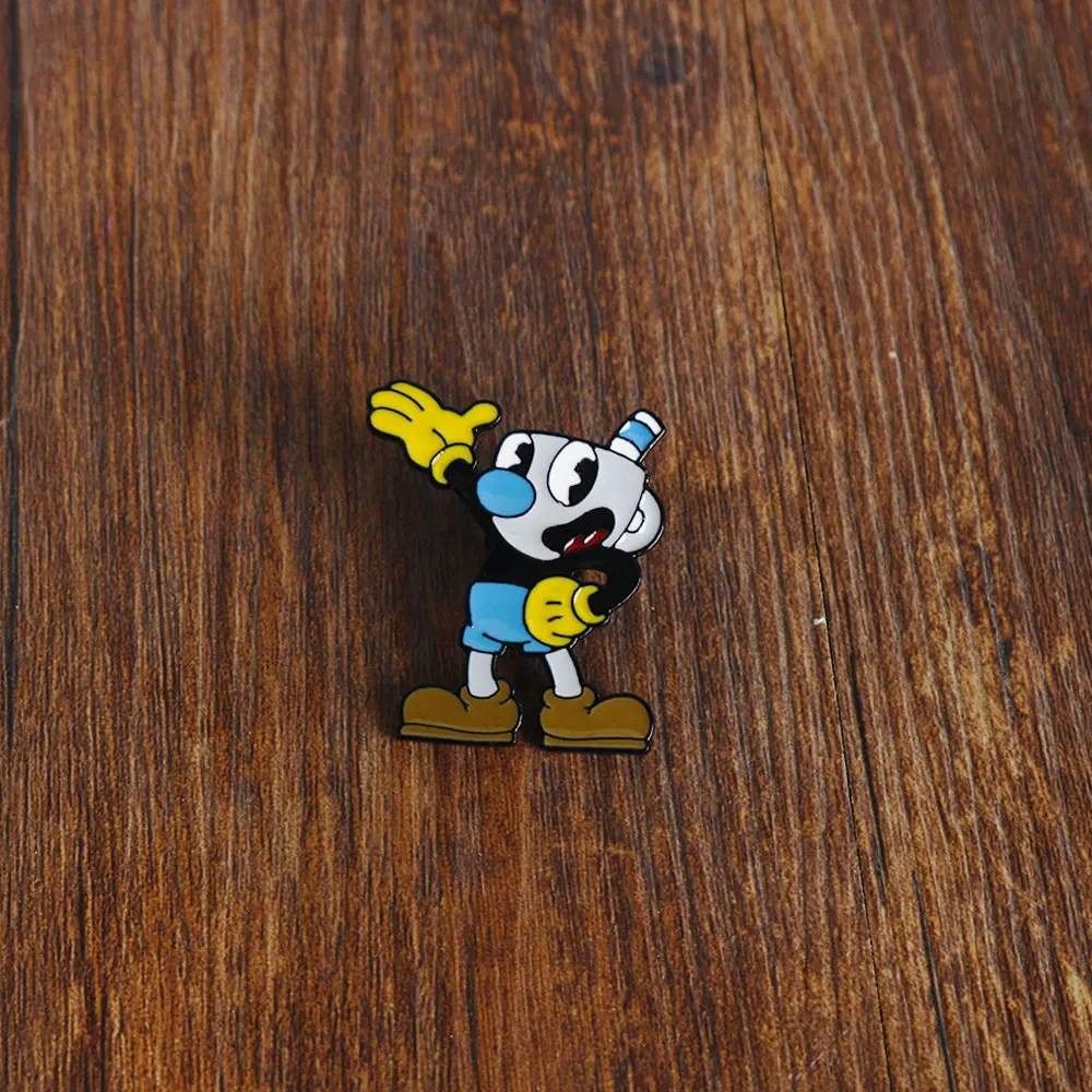 Game brooch Cuphead badge pin cosplay jewelry gift