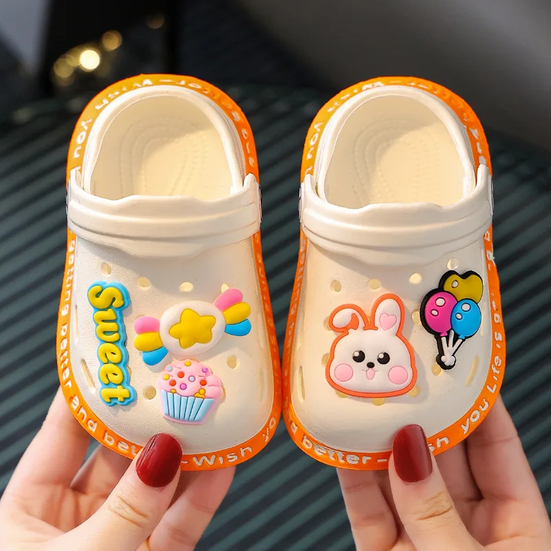

2022 Summer Baby Sandals for Girls Boys Children Shoes Slippers Soft Anti-Skid Cute Animal Hole Shoes Toddlers Kids Beach Sandal