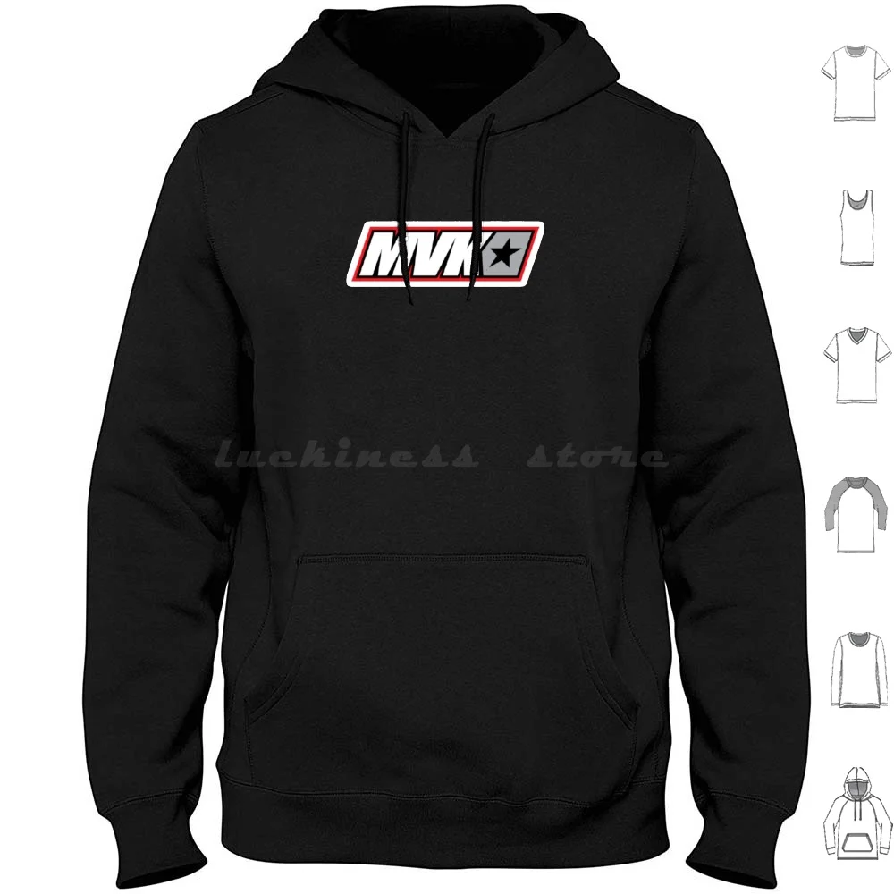 M. V I N A L E S-Premium M O T O G P-Felpa Con Cappuccio In Cotone Manica Lunga Maverick Vinales Maverick Vinales Maverick Vinales