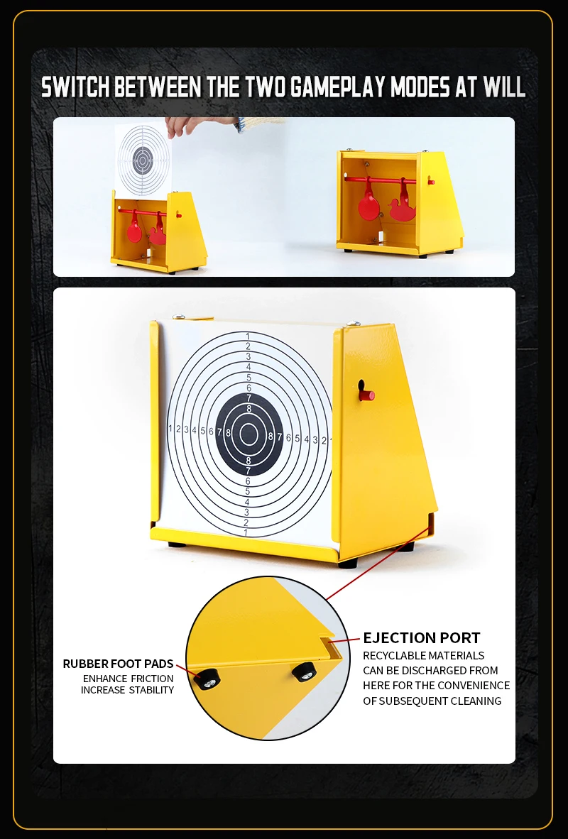 Taktisches Schießziel 14CM Metall-Zielbox Zielpapierblätter für Paintball-Schießübungen Zubehör – Detail 4