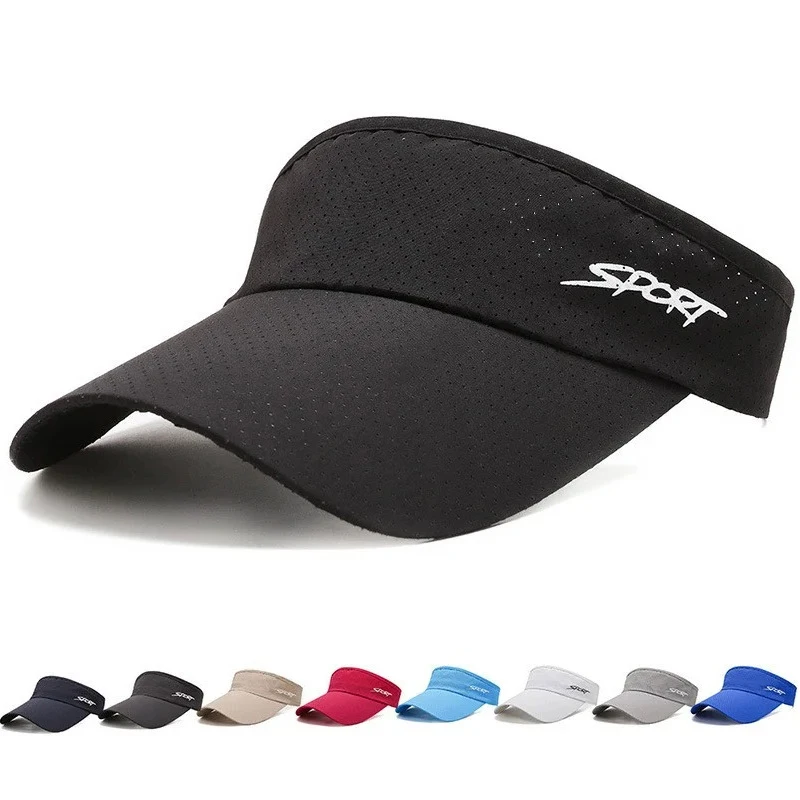 

Summer Sun Hats UV Protection Top Empty Adjustable Visor Cap Sports Tennis Golf Running Sunscreen Baseball Cap