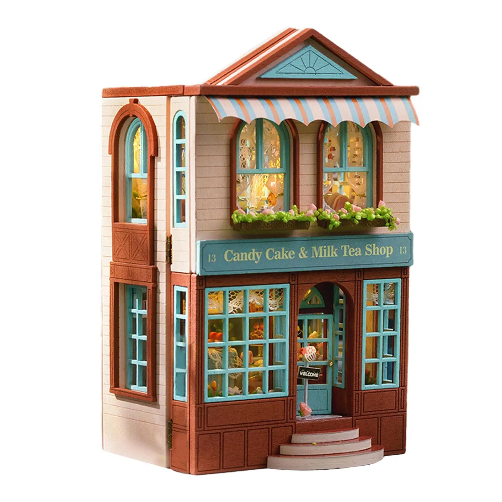 DIY Wooden Miniature Building Kits Dollhouse Miniature with Furniture Kits for Boy Girls Adults Family Kids Birthday Gifts