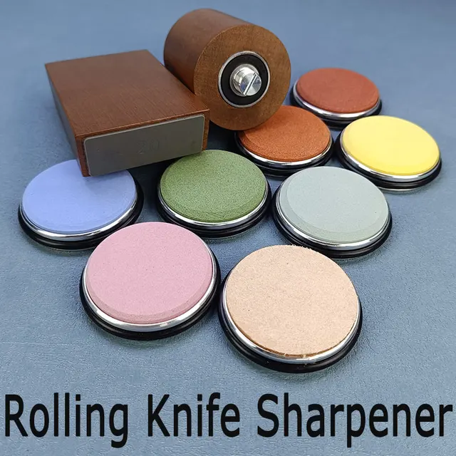 เพชร Sharpening StoneMagnetic Rolling มีด Sharpener ไม้บดระบบ 15 20 องศามุม Roller อุปกรณ์เสริม 1