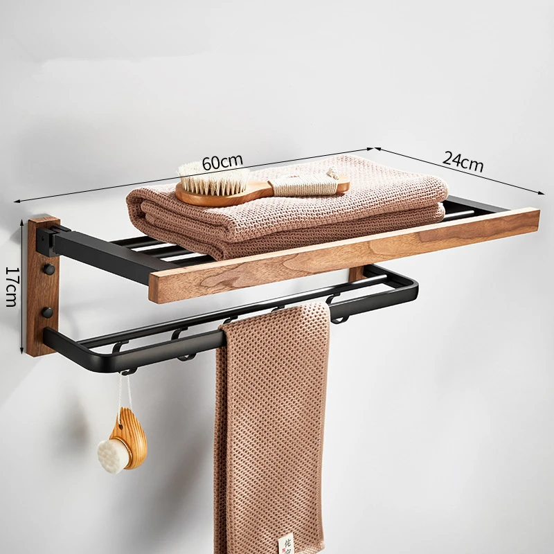 Walnut Wood Black Bathroom Hardware Set Towel Rack Toilet Paper Holder Towel Bar Robe Hook Shelf Bathroom Accessories toilet paper holder towel hook bathroom hardware set bathroom hardware accessories