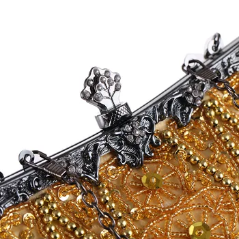 ⁦сумка New Retro Handbag Luxury Evening Clutch Bag Embroidered Design Ladies Wedding Evening Party Dinner Bag, Bags for Women⁩ – תמונה ⁦5⁩