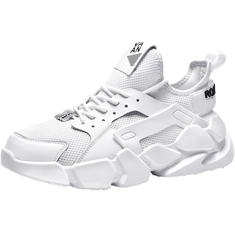 2024 New Men's White Sneakers Summer Fashion Breathable Mesh