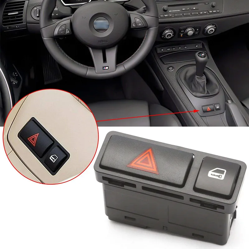For BMW E46 E53 E85 Button Switch Push Hazard Warning Emergency Light