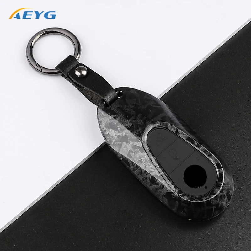 Sleek Carbon Fiber Car Key Cover - Premium Accessories