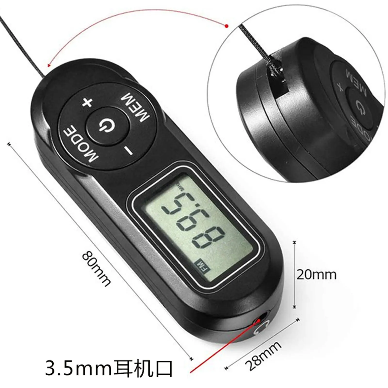Portable Mini FM Radio for Walking Jogging Travel