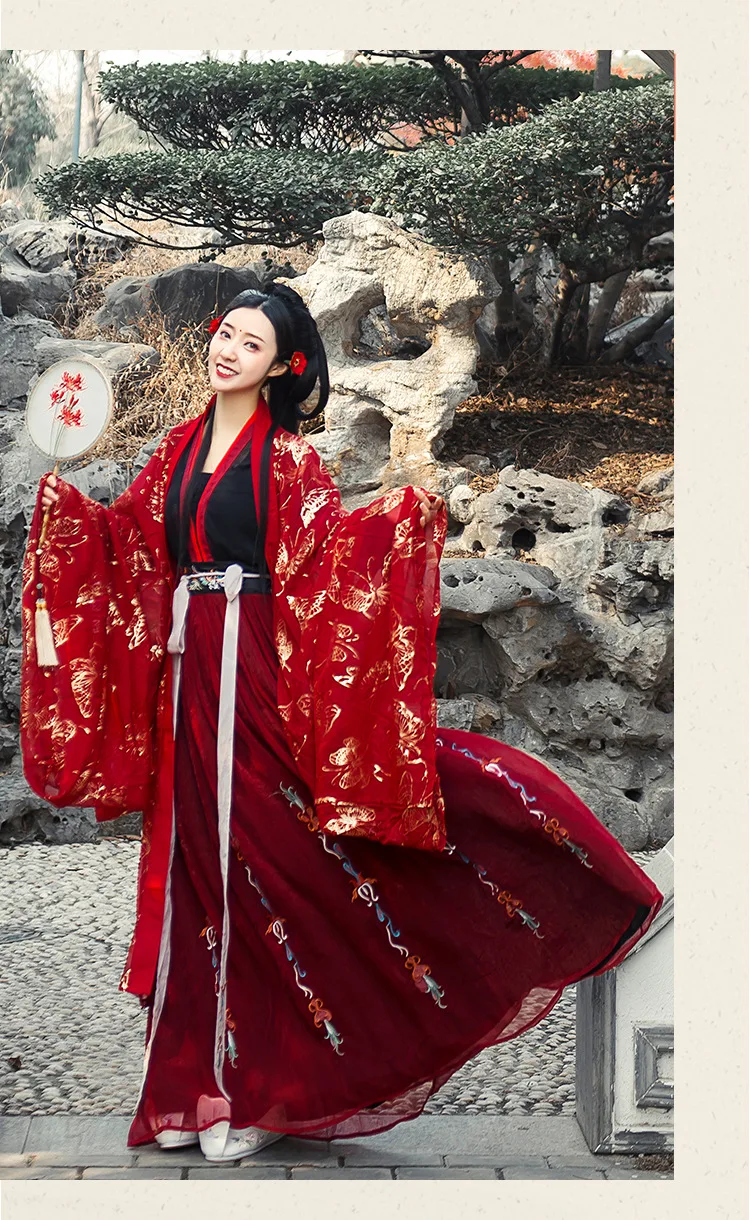 Hanfu Vrouwen Chinese Traditionele Borduurwerk Podium Dans Jurk Vrouwelijke Fee Hanfu Gradiënt Blauw Groen Voor Vrouwen kopen vanaf een prijs van 27