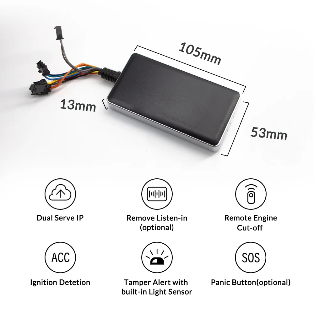 Car Tracker Vehicle GPS Tracker Real Time Tracking Voice Monitoring Multiple Alarms Remote Cut-off Via Platform APP Web gps tracker car tracker